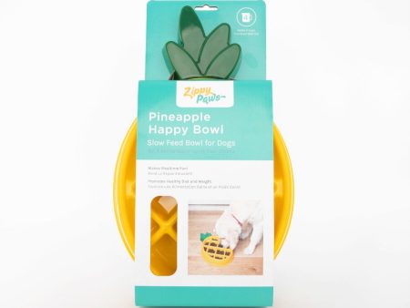 Zippy Paws Slow Feeder Dog Bowl Pineapple For Discount