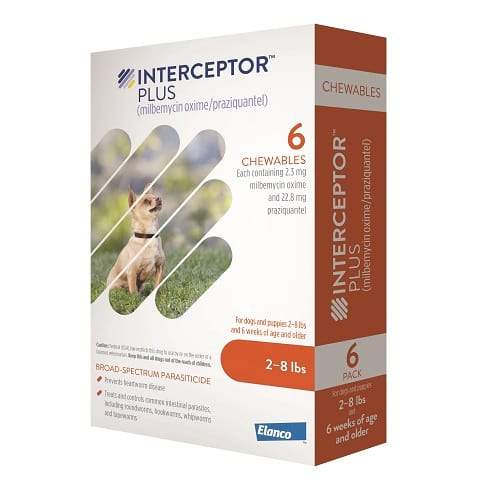 RX Interceptor Plus for Dogs, 2-8 lbs, 6 Doses Online Sale