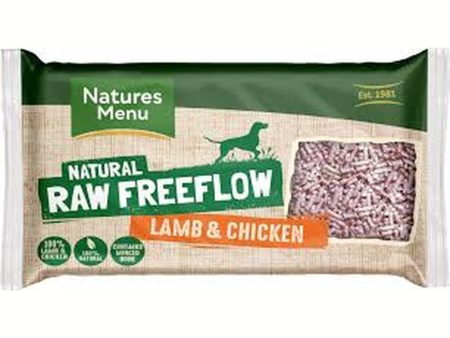 NATURES MENU HOME PREPARE RAW  LAMB AND CHICKEN FREE FLOW MINCE  FOR ADULT DOGS  2KG For Sale