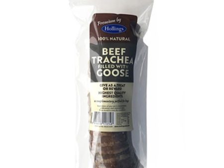 Hollings 100% Natural Beef Trachea Filled with Goose Dog Treat For Discount