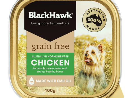 Black Hawk Grain Free Adult Chicken Wet Dog Food 100g x 9 Cheap