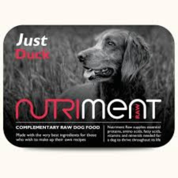 Nutriment Just Duck Raw Adult Dog Food 500gm Tray Supply