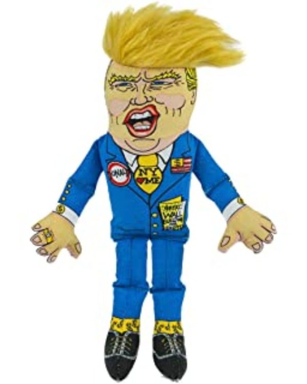 FUZZU Donald Trump Political Parody Dog Chew Toy with Squeaker-Large Online