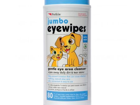 Petkin Jumbo Eye Wipes 80 Wipe Tub Fashion