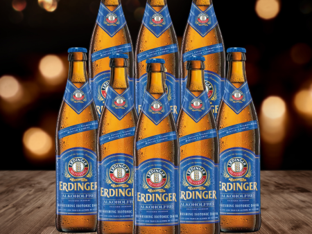 Erdinger Alkoholfrei German Alcohol Free Wheat Beer 500ml Bottles - 0.5% ABV (8 Pack) Sale