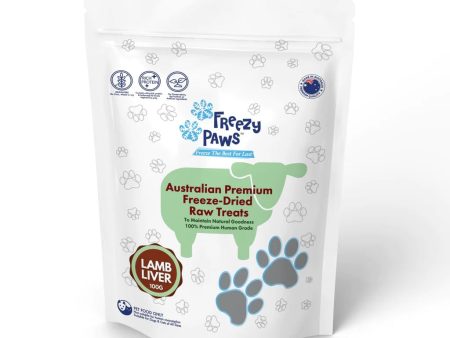 Freezy Paws Freeze Dried Human Grade Lamb Liver Dog and Cat Treats 100g Sale