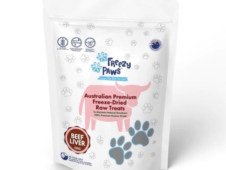 Freezy Paws Freeze Dried Human Grade Beef Liver Dog and Cat Treats 100g Online Sale