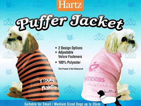 Hartz: Puffer Fleece Lining Jacket for Small Sized Dogs up to 35cm For Cheap