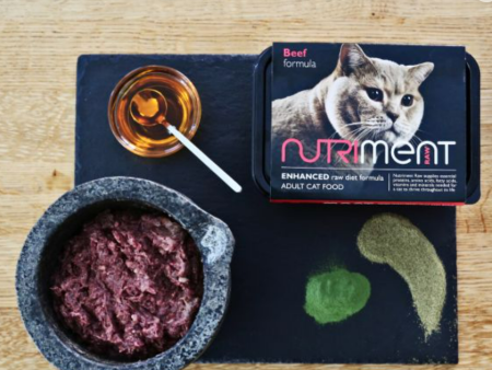 Nutriment Cat Beef Formula 500g tray- Raw Adult Cat Food Hot on Sale