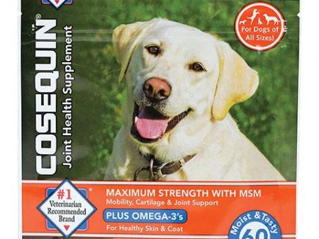 Nutramax Cosequin Maximum Strength (DS) Plus MSM Soft Chews Joint Health Dog Supplement, 60 Count Discount