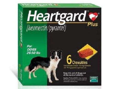 RX Heartgard Plus Chewable Tablets for Dogs, 26-50 lbs For Discount