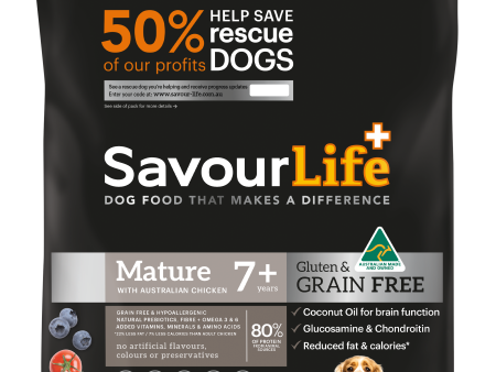 SavourLife Grain Free Adult Dog Mature 7+ With Australian Chicken Dry Food on Sale