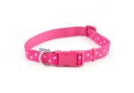 Vintage Polka Adjustable Hardwearing Nylon Dog Collar Hot on Sale