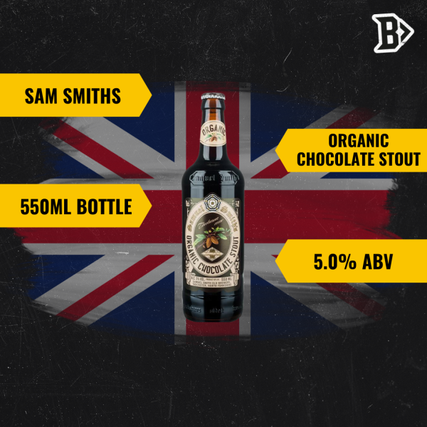 Sam Smiths British Organic Chocolate Stout 550ml Bottles - 5.00% ABV (12 Pack) For Discount