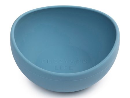 Fuzzyard Life Silicone Dog Bowl French Blue For Cheap