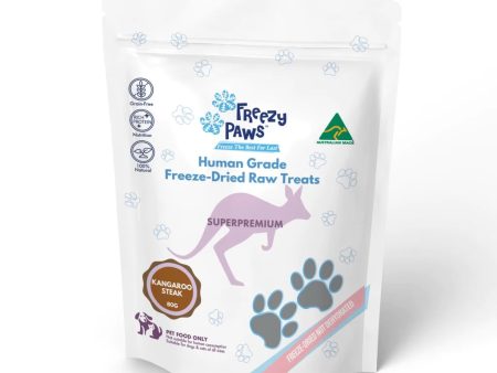 Freezy Paws Freeze Dried Human Grade Kangaroo Meat  Dog and Cat Treats 80g Online now