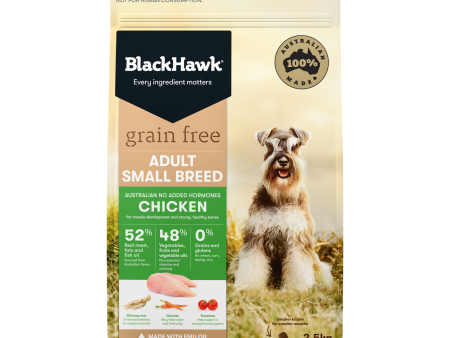 Black Hawk Grain Free Adult Small Breed Chicken Dry Dog Food 2.5kg For Discount