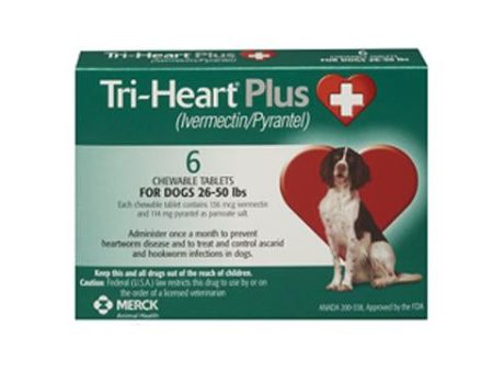 RX Tri-Heart Plus for Dogs 26-50 lbs, 6 Treatments For Discount