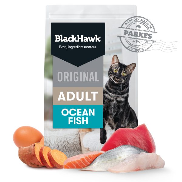 Black Hawk Original Adult Ocean Fish Dry Cat Food  4kg Fashion