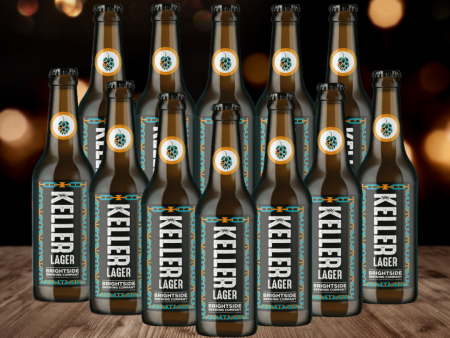 Brightside Brewing Keller Lager 330ml Bottle - 4.0% ABV (12 Pack) For Cheap