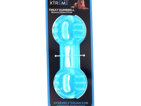 Scream Xtreme Treat Dumbbell Loud Blue Dog Chew Toy For Cheap