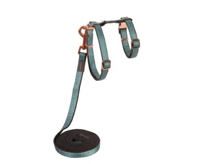 Rogz Urbancat Harness and Lead Set Turquoise Moon For Discount