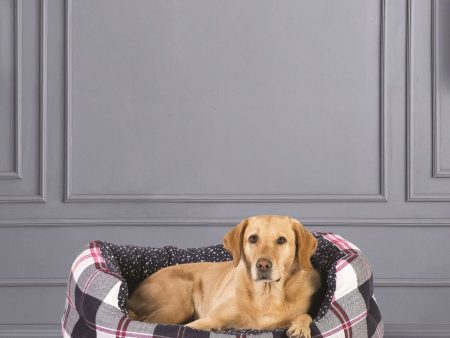 FatFace Penguin Check Deluxe Slumber Bed For Dogs Hot on Sale