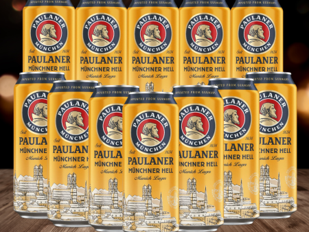 Paulaner Munchner Hell Premium German Lager 500ml Cans – 4.9% ABV (12 Pack) For Cheap