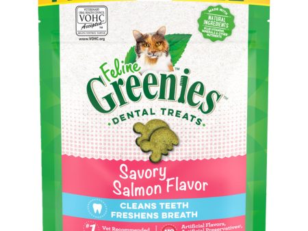 Greenies Savoury Salmon Dental Cat Treats 130g For Sale