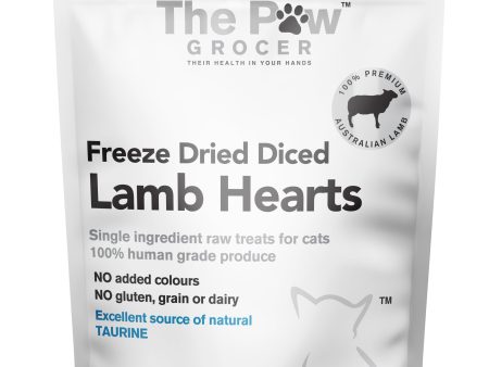 The Paw Grocer Freeze Dried Cat Treats Lamb Hearts 50g Supply