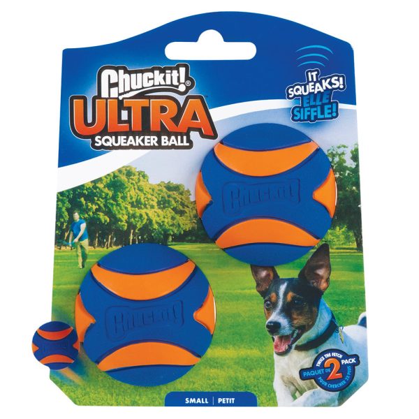 Chuckit! Ultra Squeaker Ball Dog Toy Small 2 Pack Online