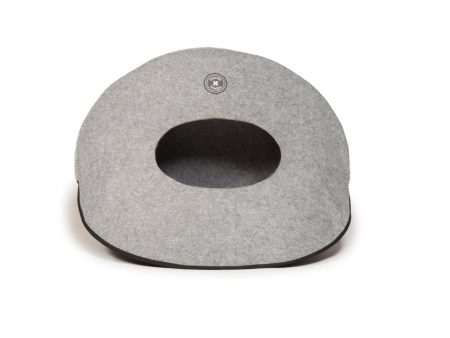 Cat Pebble Bed Grey; a comfy hideout for cats Online now