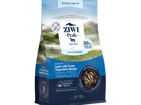 Ziwi Peak Steam & Dried Grass Fed Lamb With Green Vegetables Dry Dog Food on Sale