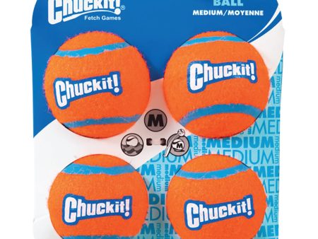 Chuckit! Tennis Ball Dog Toy Medium 4 Pack Discount