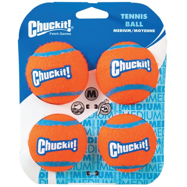 Chuckit! Tennis Ball Dog Toy Medium 4 Pack Discount