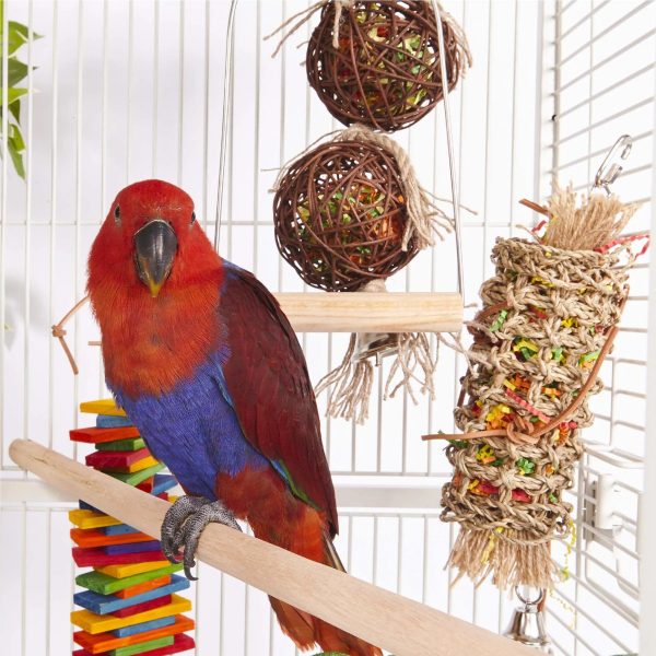 Kazoo Rainbow Sisal Tower Bird Toy Medium Online Sale