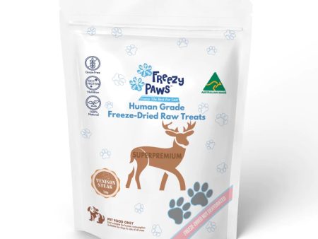 Freezy Paws Freeze Dried Human Grade Venison Steak Dog and Cat Treats 70g For Discount