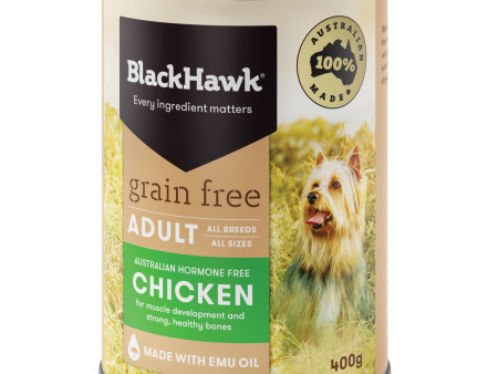 Black Hawk Grain Free Adult Chicken Wet Dog Food 400g x 12 Online