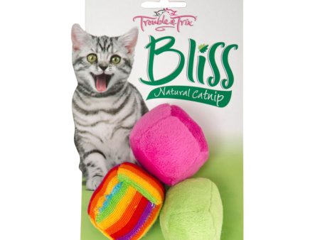 Trouble & Trix Bliss Catnip Balls 3 Pack Cat Toy Sale