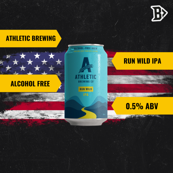 Athletic Brewing Co Run Wild American Alcohol Free IPA 355ml Cans - 0.5% ABV (12 Pack) Fashion