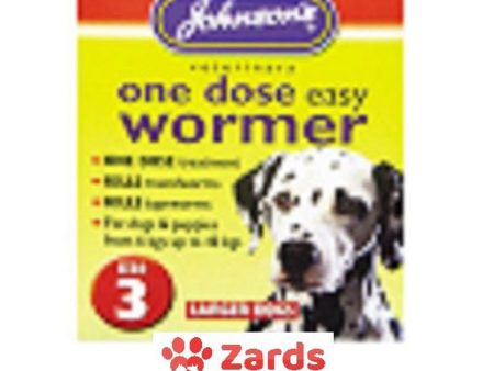 Johnson s: One Dose easy Wormer; Size-3 - For Dogs Up to 40Kg For Discount