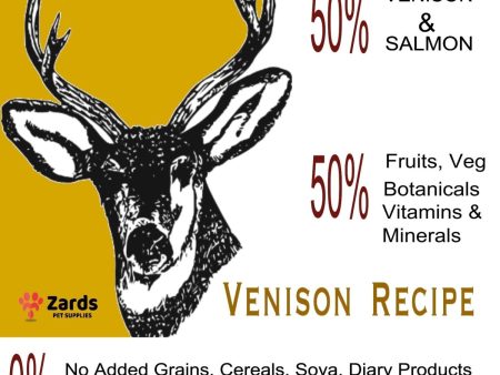 Grain Free 50% Venison Recipe with 50% Sweet Potato & Mulberry Dry Adult Dogs Food Online now