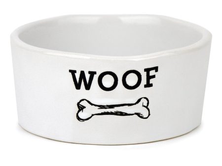 Barkley & Bella Ceramic Dog Bowl Woof For Sale