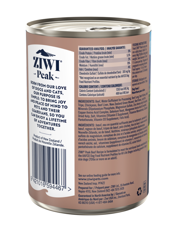 Ziwi Peak Dog Can Food Beef Online now