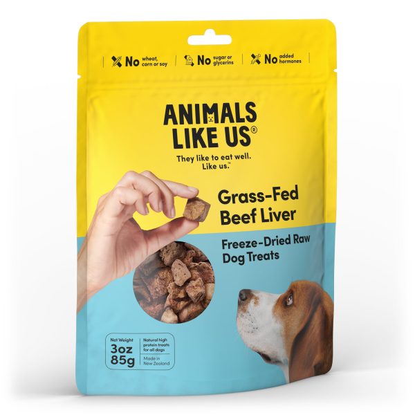 Animals Like Us Grass-Fed Beef Liver Freeze-Dried Raw Dog Treats 85g on Sale