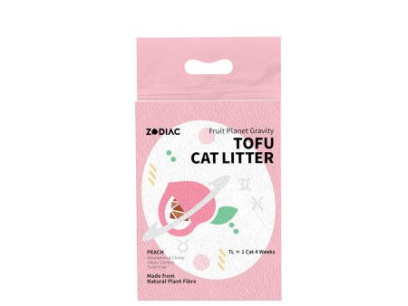 ZODIAC Fruity Tofu Peach Cat Litter 2.5kg Supply