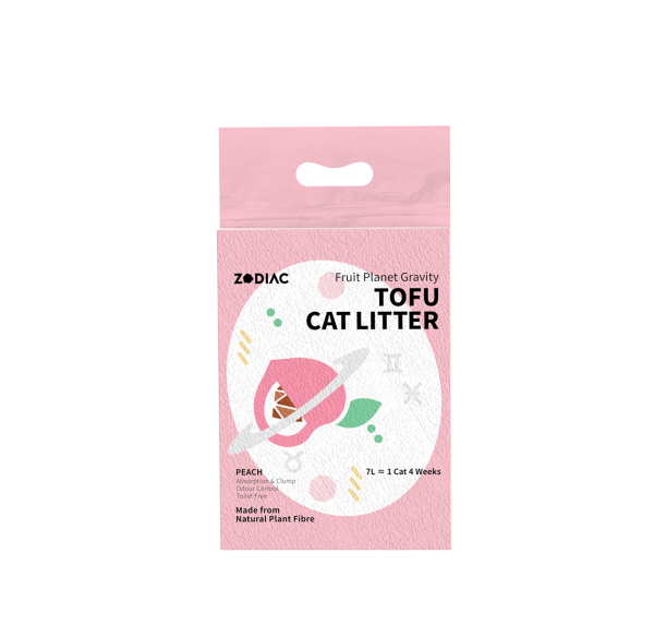 ZODIAC Fruity Tofu Peach Cat Litter 2.5kg Supply