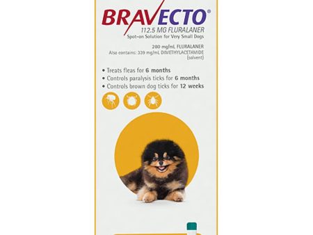 Bravecto Spot On Very Small Dogs 2-4.5Kg 1 Pack Online now