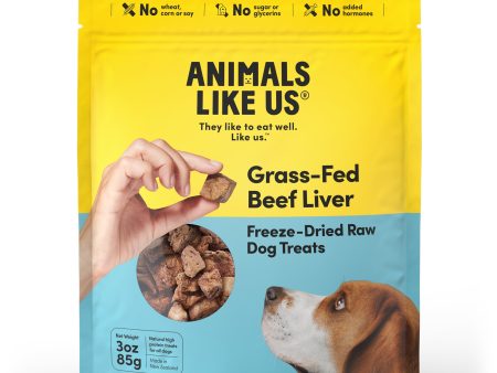 Animals Like Us Grass-Fed Beef Liver Freeze-Dried Raw Dog Treats 85g on Sale