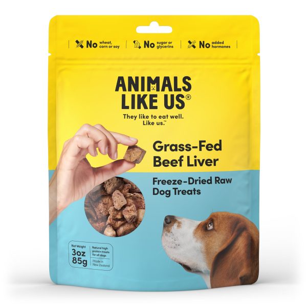 Animals Like Us Grass-Fed Beef Liver Freeze-Dried Raw Dog Treats 85g on Sale